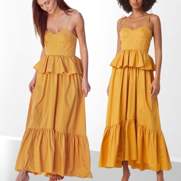 NWT Misa 'Rosie' Ruffled Maxi Dress - Picture 2 of 8